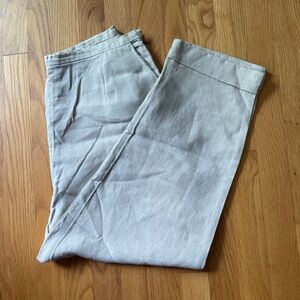 Valerie Stevens linen pant ⭐️ sleek ⭐️ side zip ⭐️ pockets ⭐️ tan